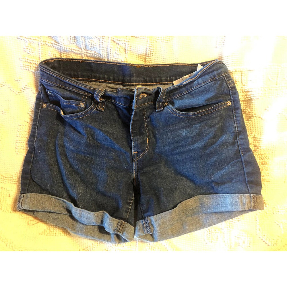Levi’s 501 Button Fly Blue Denim Shorts Womens Size 27